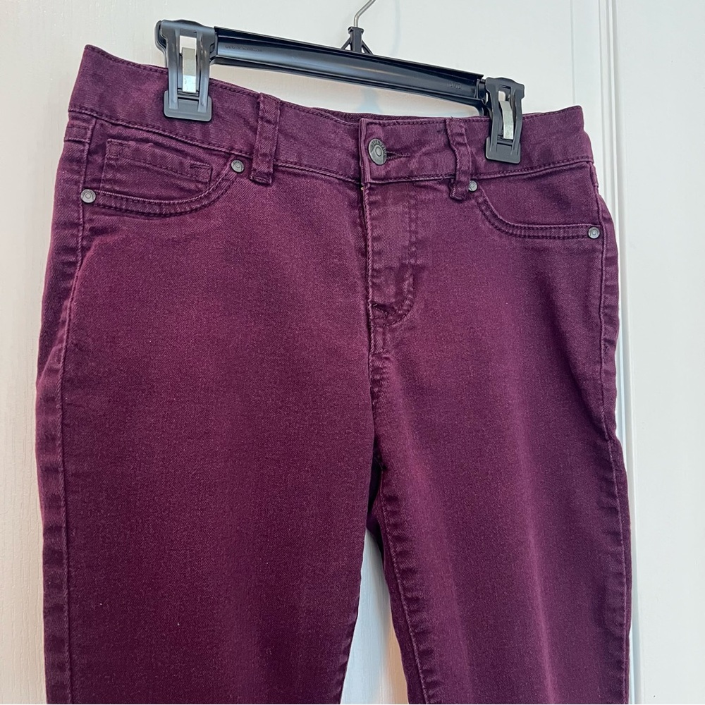 Blue Spice Size 3 Cranberry Maroon Skinny Casual Pants Jeans.  Whimsigoth Retro
